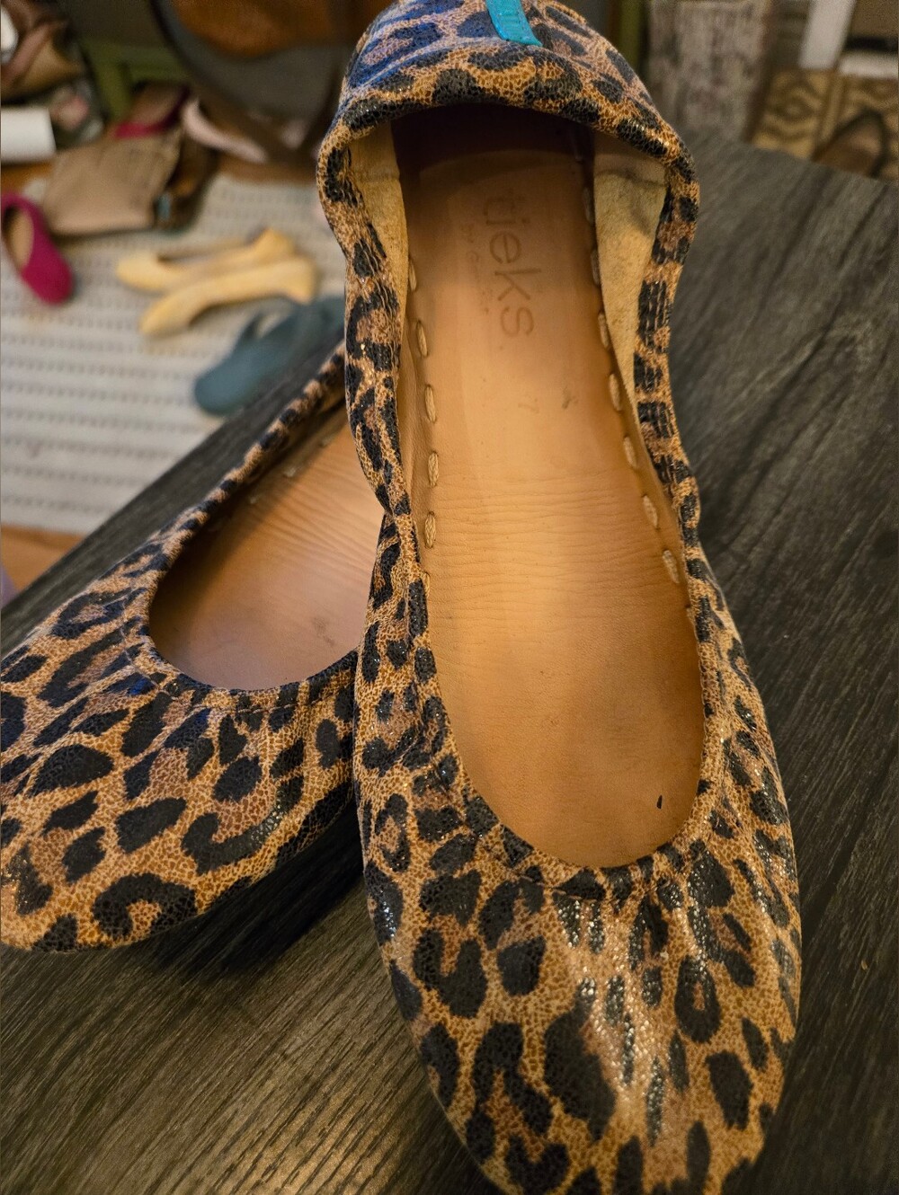 Tieks Leopard-Print Ballet Flats Size 7